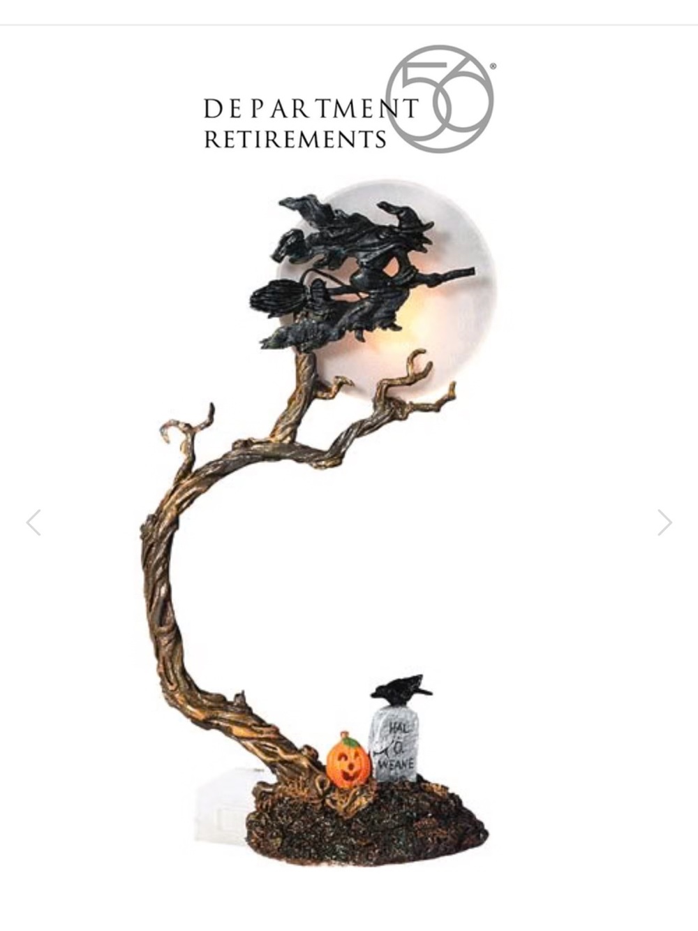 Retired Department 56 Halloween Witch by the Light of the Moon SKU 52879